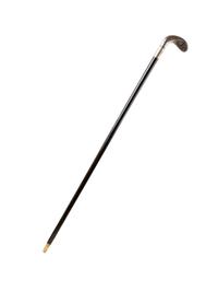 An Austrian Niello Silver Mounted Ebony Walking Stick