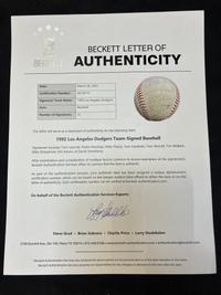 A 1992 Los Angeles Dodgers Team Signed Autograph Baseball - 22 Total With Mike Piazza and Pedro Martinez Rookie Era Signatures (Beckett Authentication Services Letter),