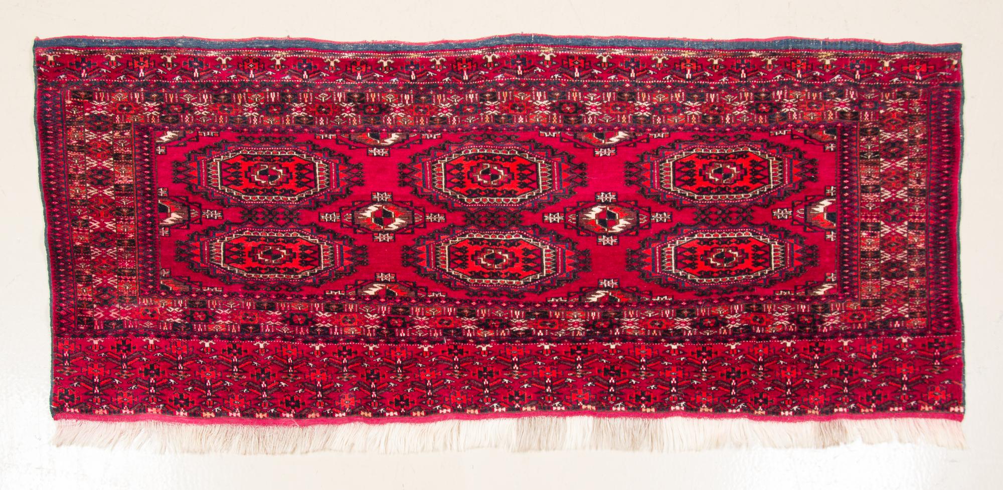 Two Bokhara Wool Rugs 5 feet 1 1/2 inches x 2 feet.