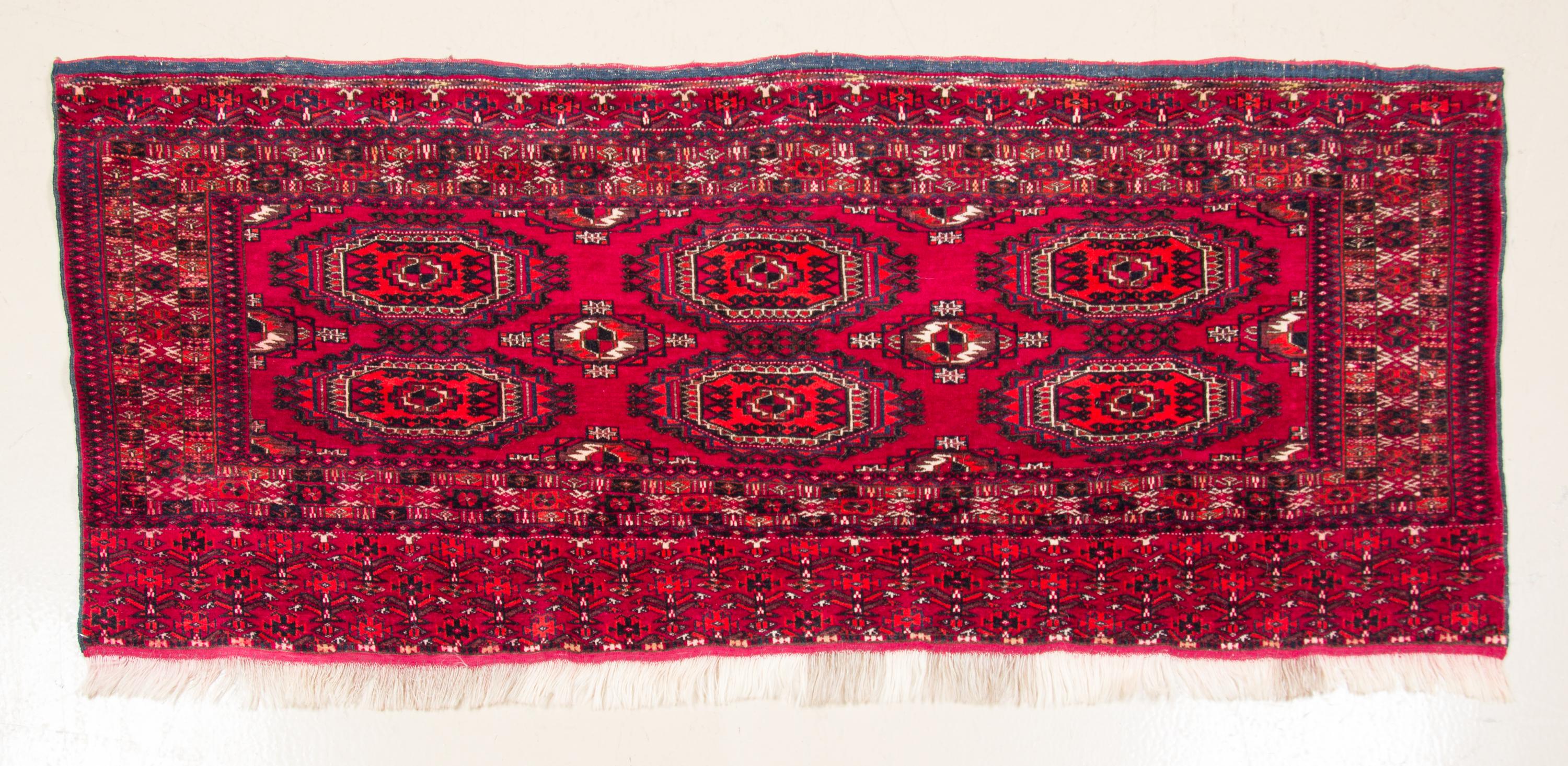 Two Bokhara Wool Rugs 5 feet 1 1/2 inches x 2 feet.