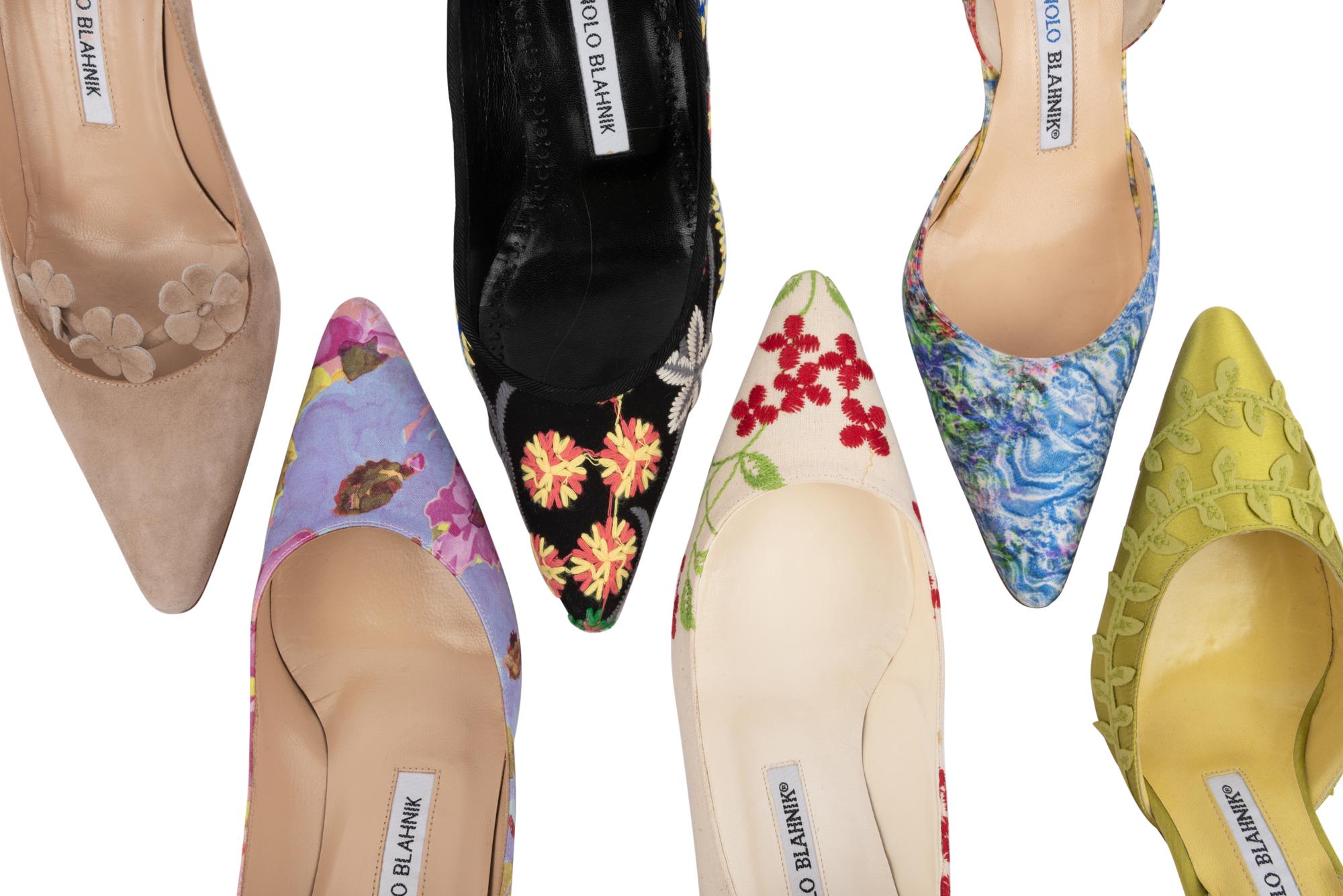Six Pairs of Monolo Blahnik Shoes
