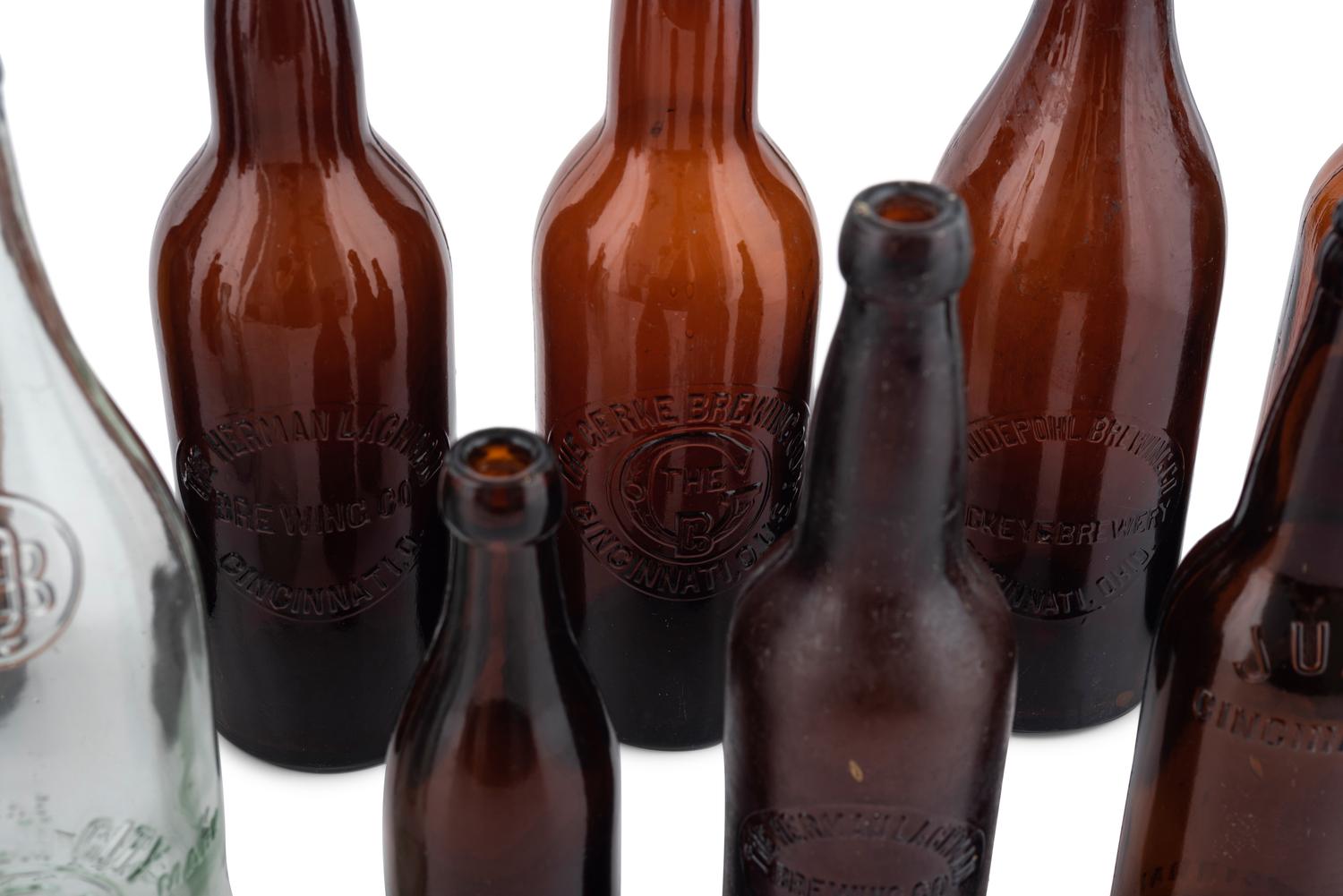 Fifteen Cincinnati Brewery and Mineral Water Bottles