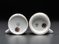 Two Porcelain Occupational Shaving Mugs of Avian Interest