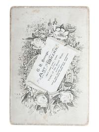 [NATIVE AMERICANS]. SAVAGE, C.R., photographer. Cabinet card of two Ute Indians. Salt Lake City, UT.