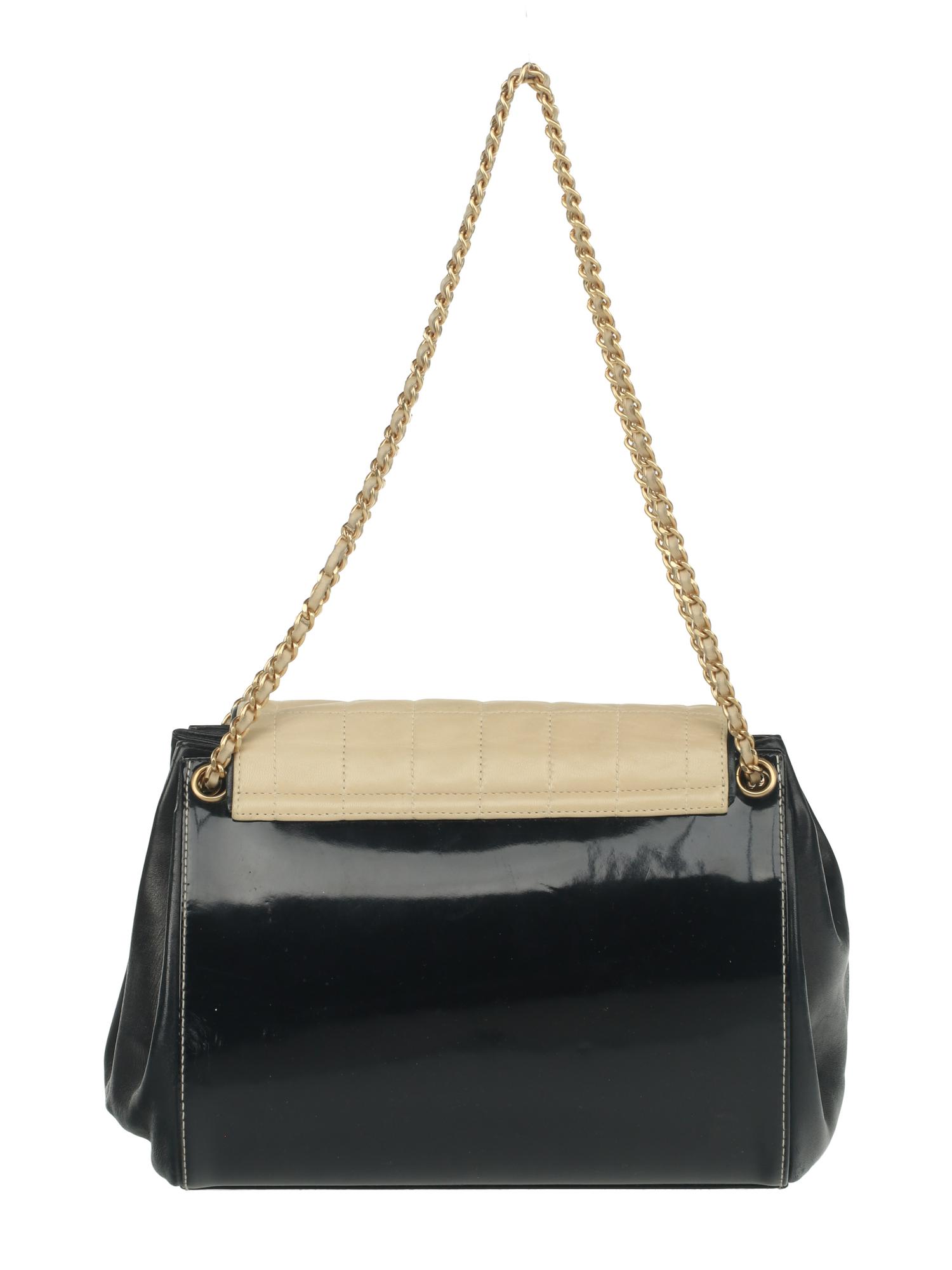 Chanel Bicolor Chocolate Bar Accordion Bag