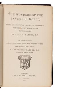 Mather, Cotton (1663-1728). Magnalia Christi Americana; or, The Ecclesiastical History of New-England, From its First Planting in the Year 1620, Unto the Year of Our Lord, 1698 . London: Thomas Parkhurst, 1702.