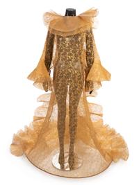 Pierre Cardin Gold Evening Dress, 1970-80s