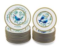 A Group of Hermès Toucans Porcelain Dinnerware
