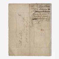 Letter to First Pennsylvania Governor Thomas Mifflin (1744-1800) regarding Militia Flag designs Francis Rabineau (active 1791-1804), Brunswick (New Jersey), February 9th, 1796
