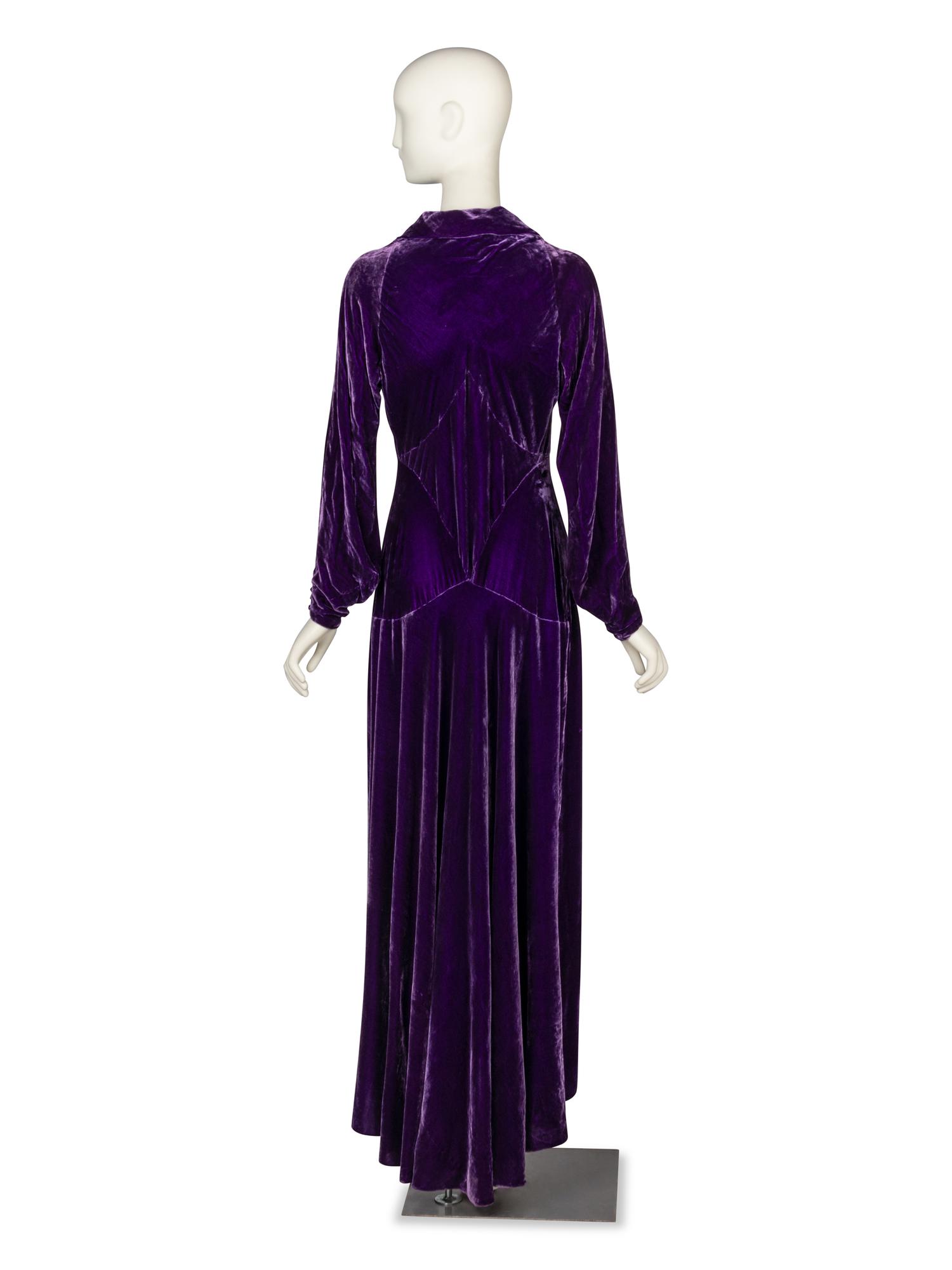 Madeleine Vionnet, Silk Velvet Gown, 1930's
