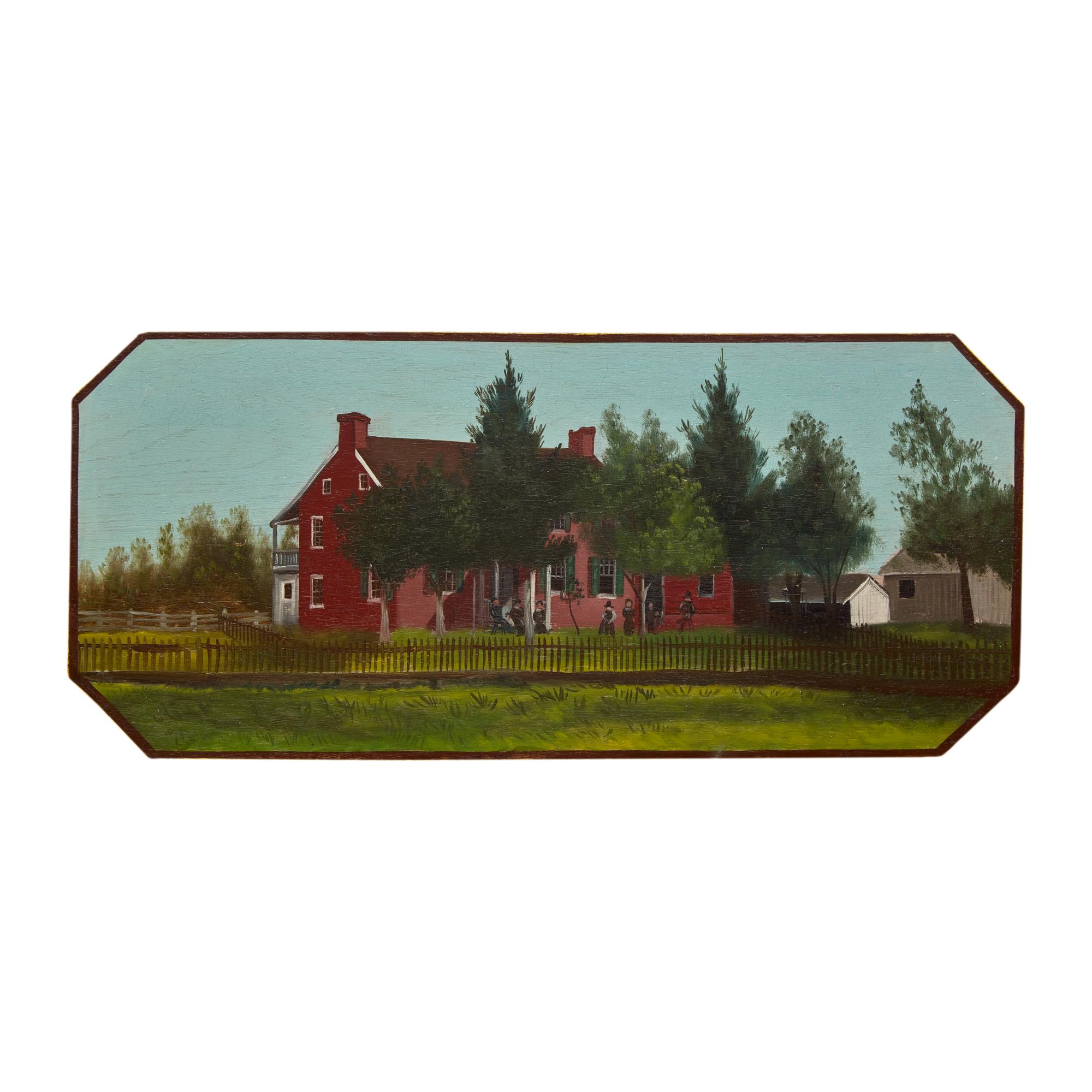 American School 19th Century, A Portrait of a House