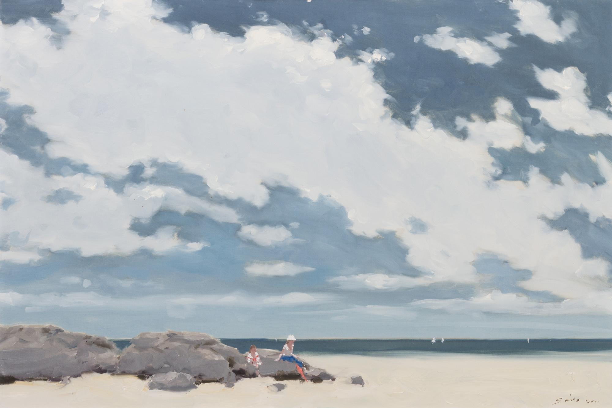Andre Gisson, (American, 1921-2003), Beach Scene
