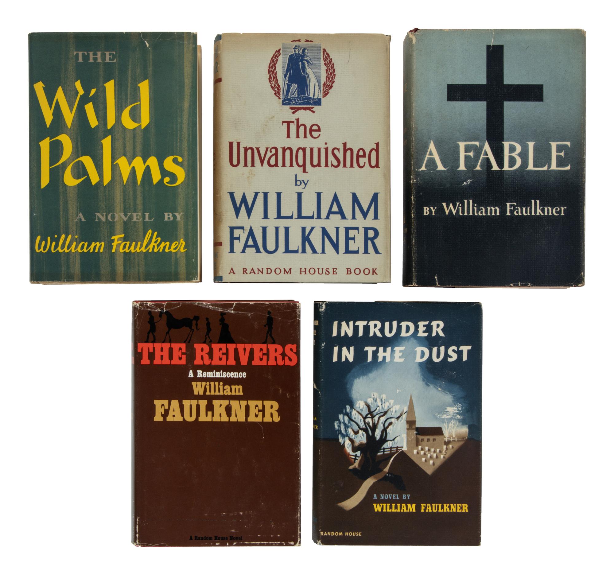 FAULKNER, William (1897-1962). A group of 5 FIRST EDITIONS, comprising: