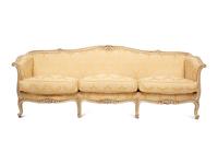 A Louis XV Style Painted and Parcel Gilt Canape — 19th/20th Century