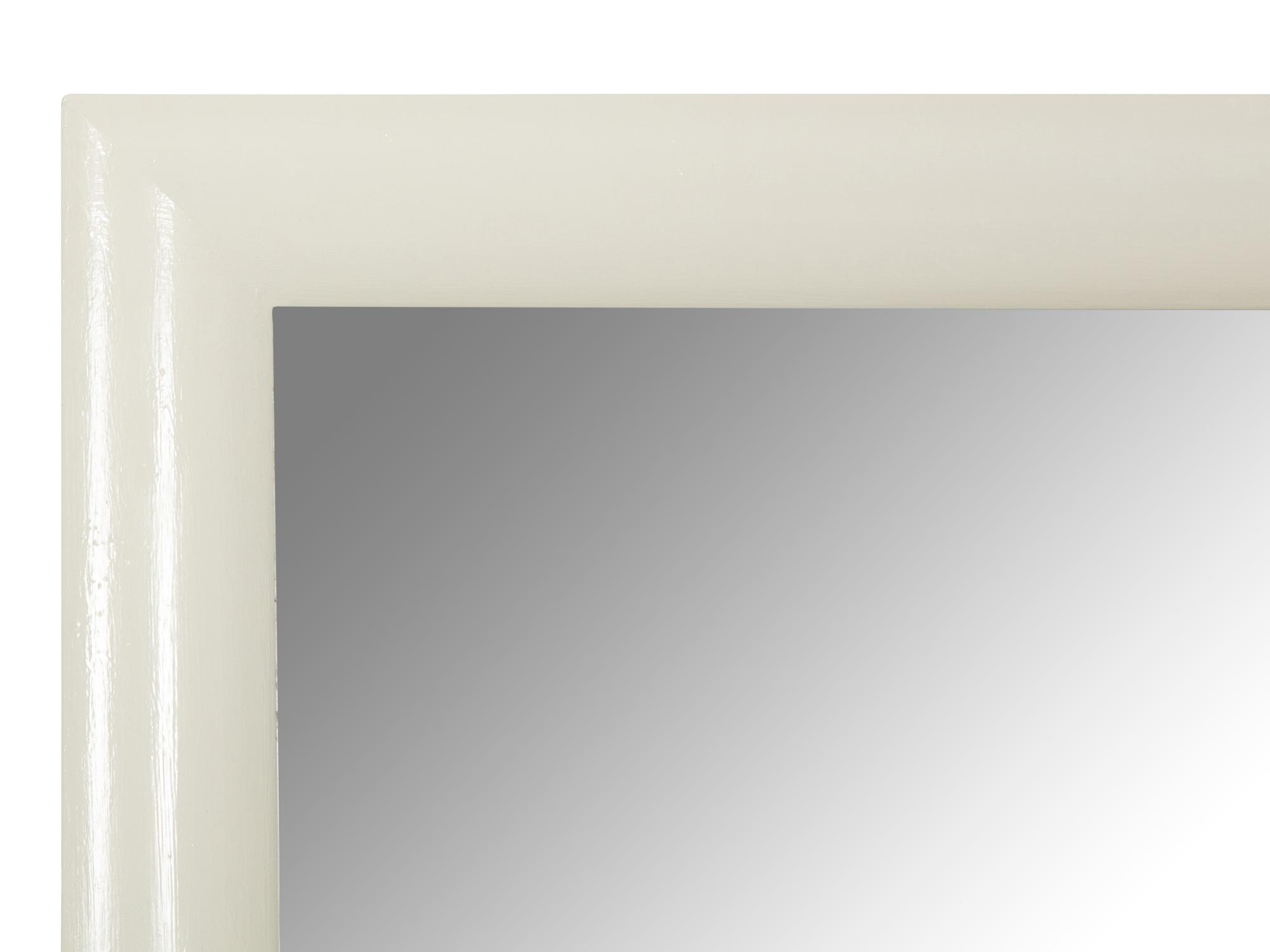 A Contemporary White Painted Framed Mirror