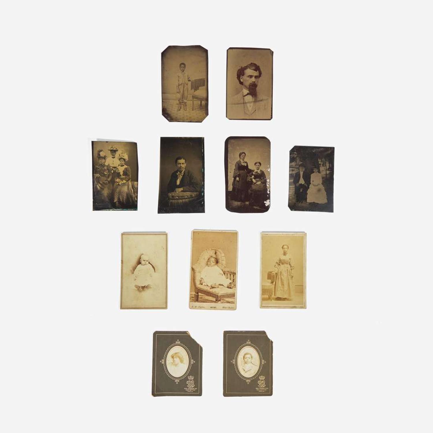 A large collection of tintypes, cabinet card photographs, and an ambrotype Predominately from Philadelphia, PA, circa 1860-1910