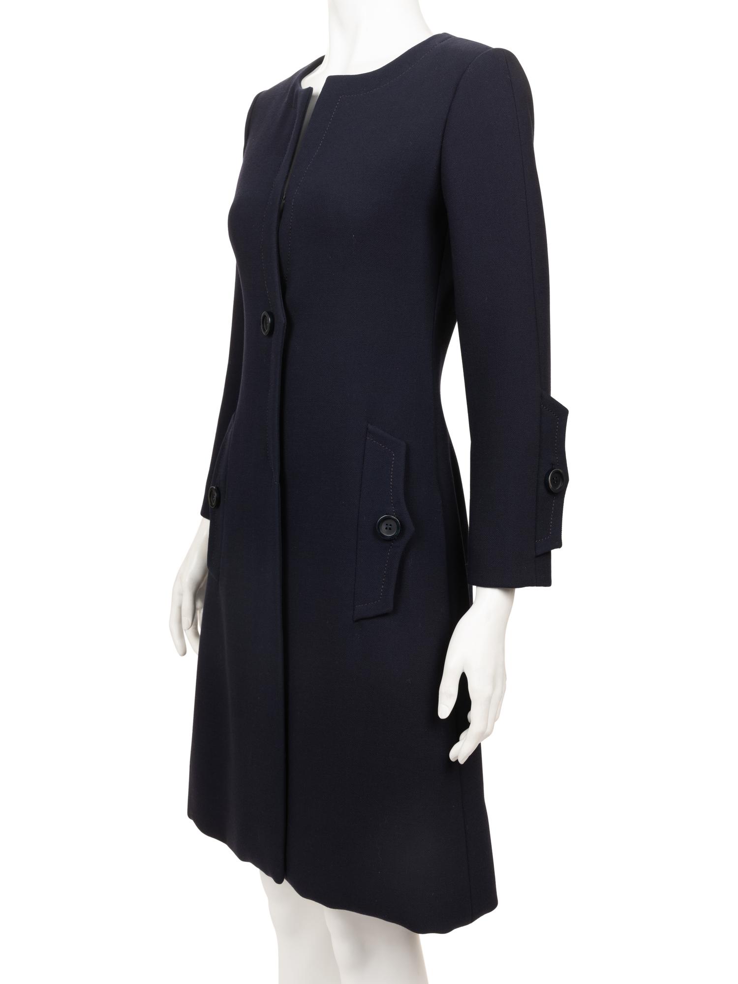 Galanos Wool Crepe Coat, 1960s