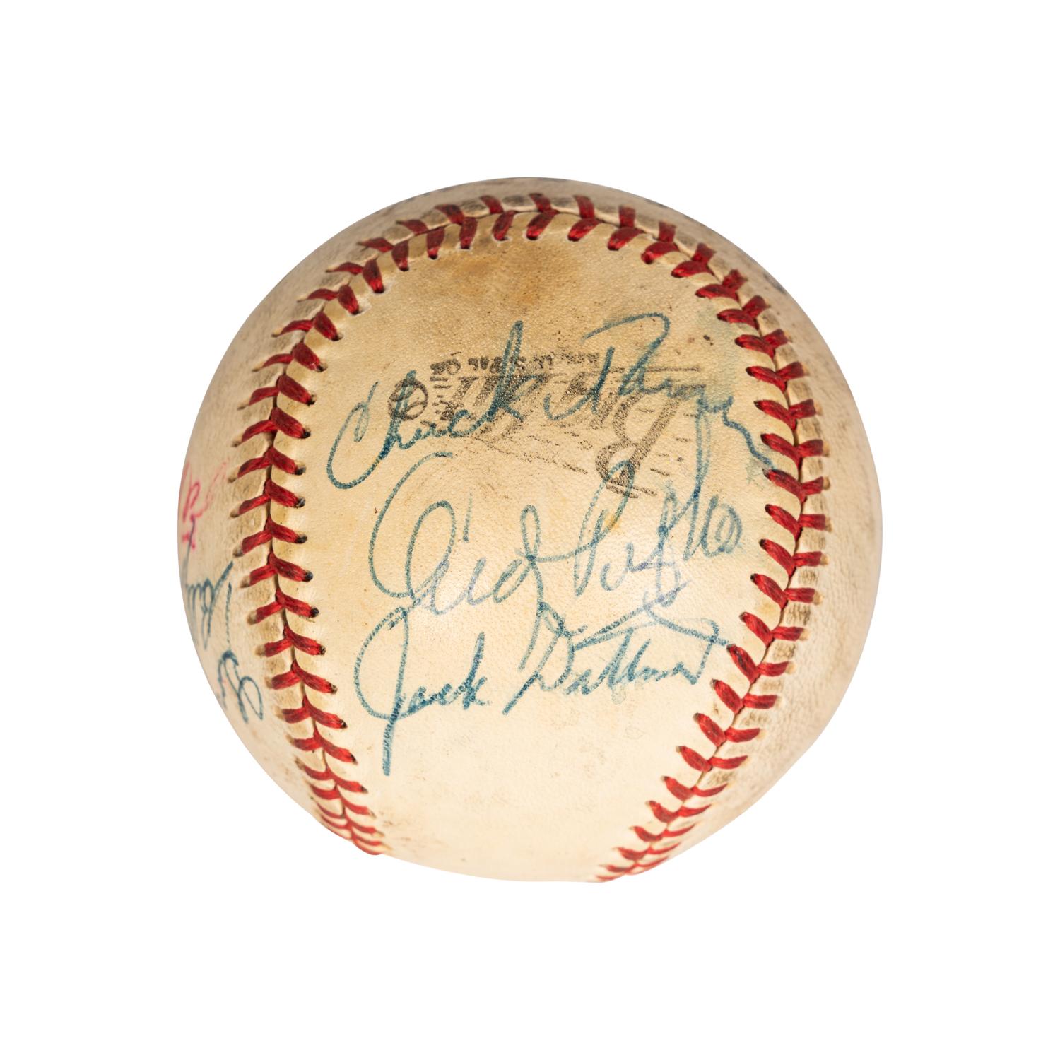 A Group of Signed Autograph Baseballs and One Signed Autograph Softball,