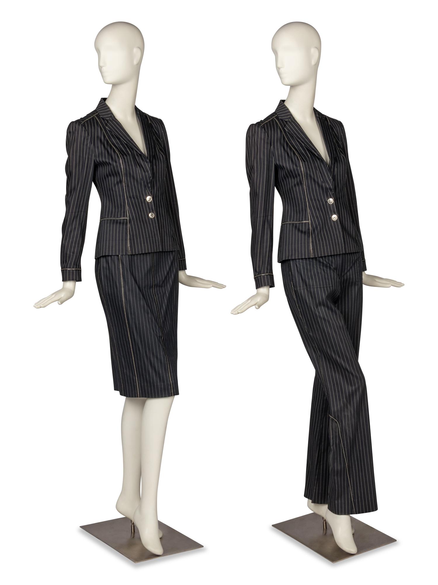 Christian Dior, Pinstripe Three-Piece Set, 1990-2000s