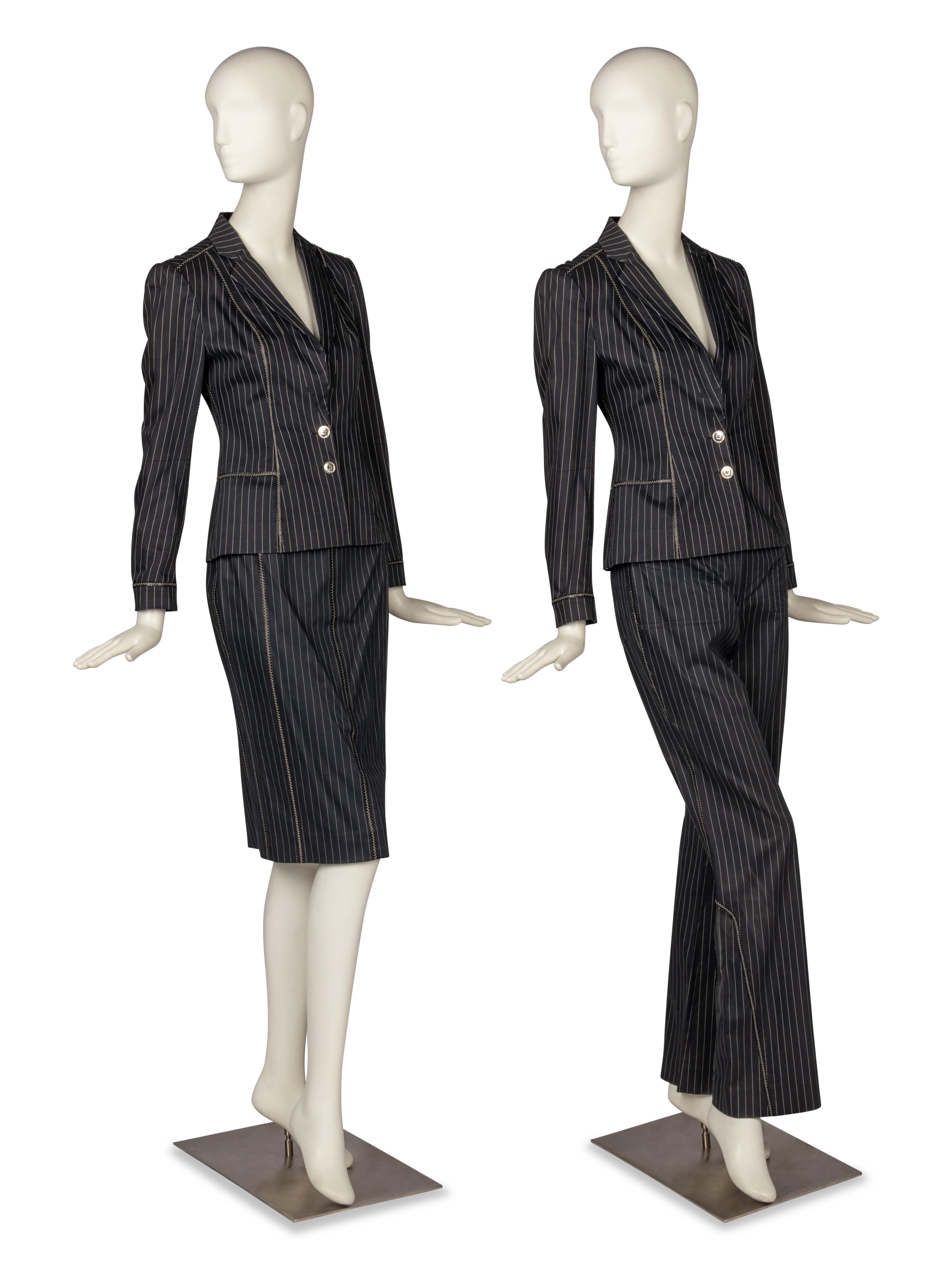 Christian Dior, Pinstripe Three-Piece Set, 1990-2000s
