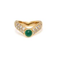 BOUCHERON, EMERALD AND DIAMOND 'AXELLE' RING