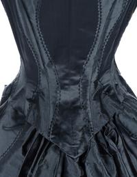 Two Silk Bustle Dresses, 1890s