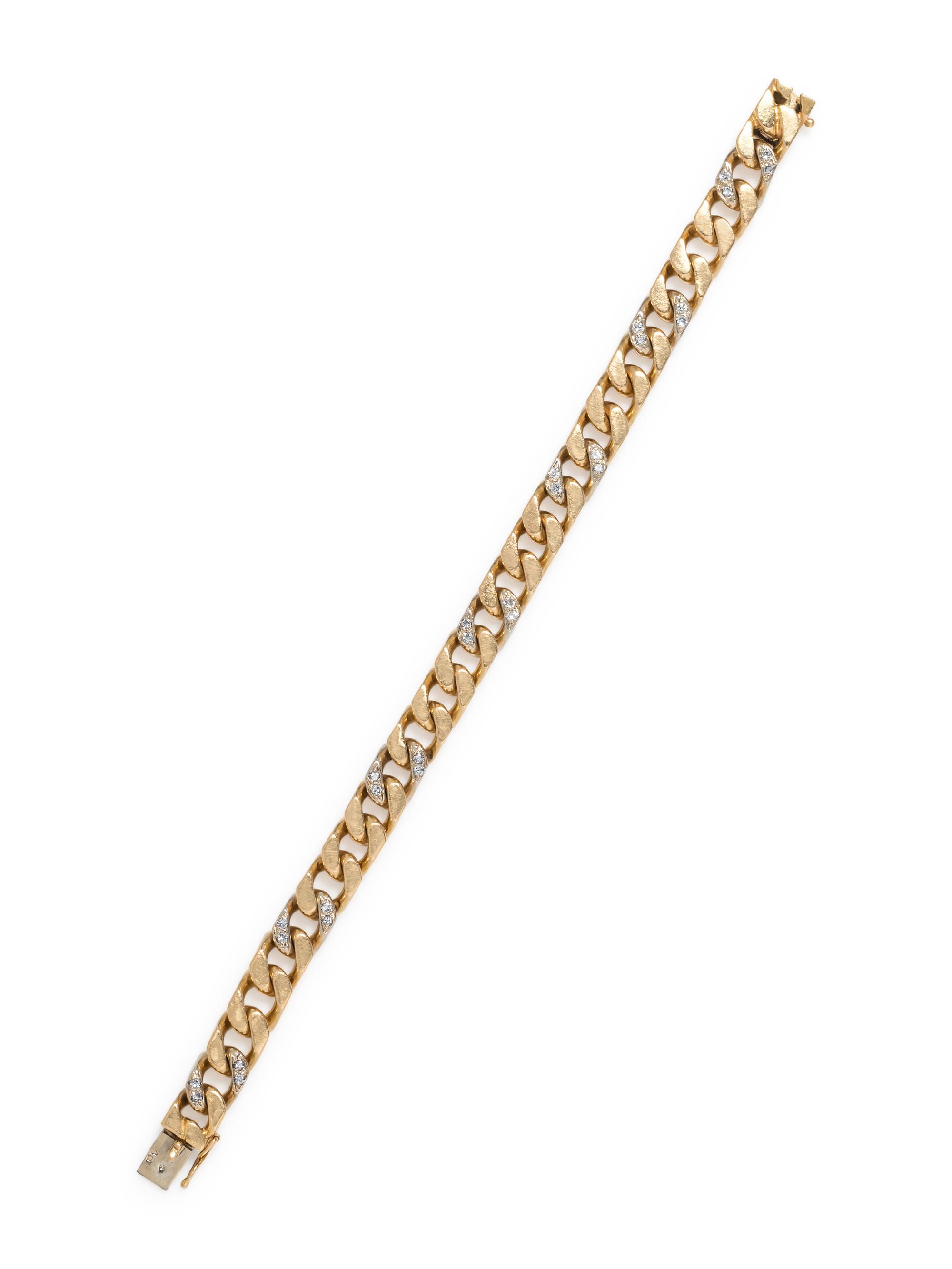 VAN CLEEF & ARPELS, YELLOW GOLD AND DIAMOND BRACELET