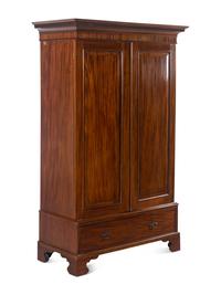 A George III Style Mahogany Linen Press