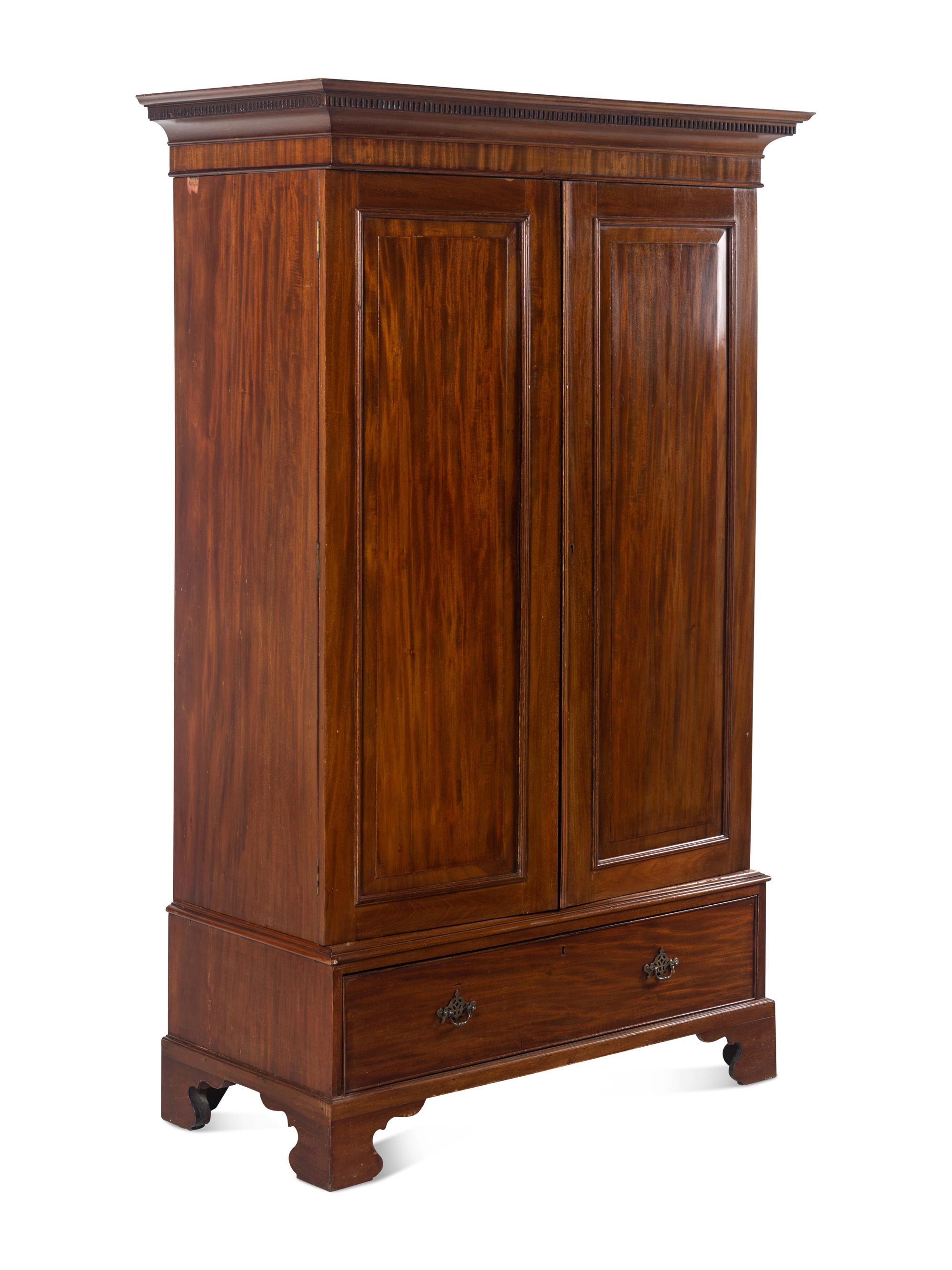 A George III Style Mahogany Linen Press
