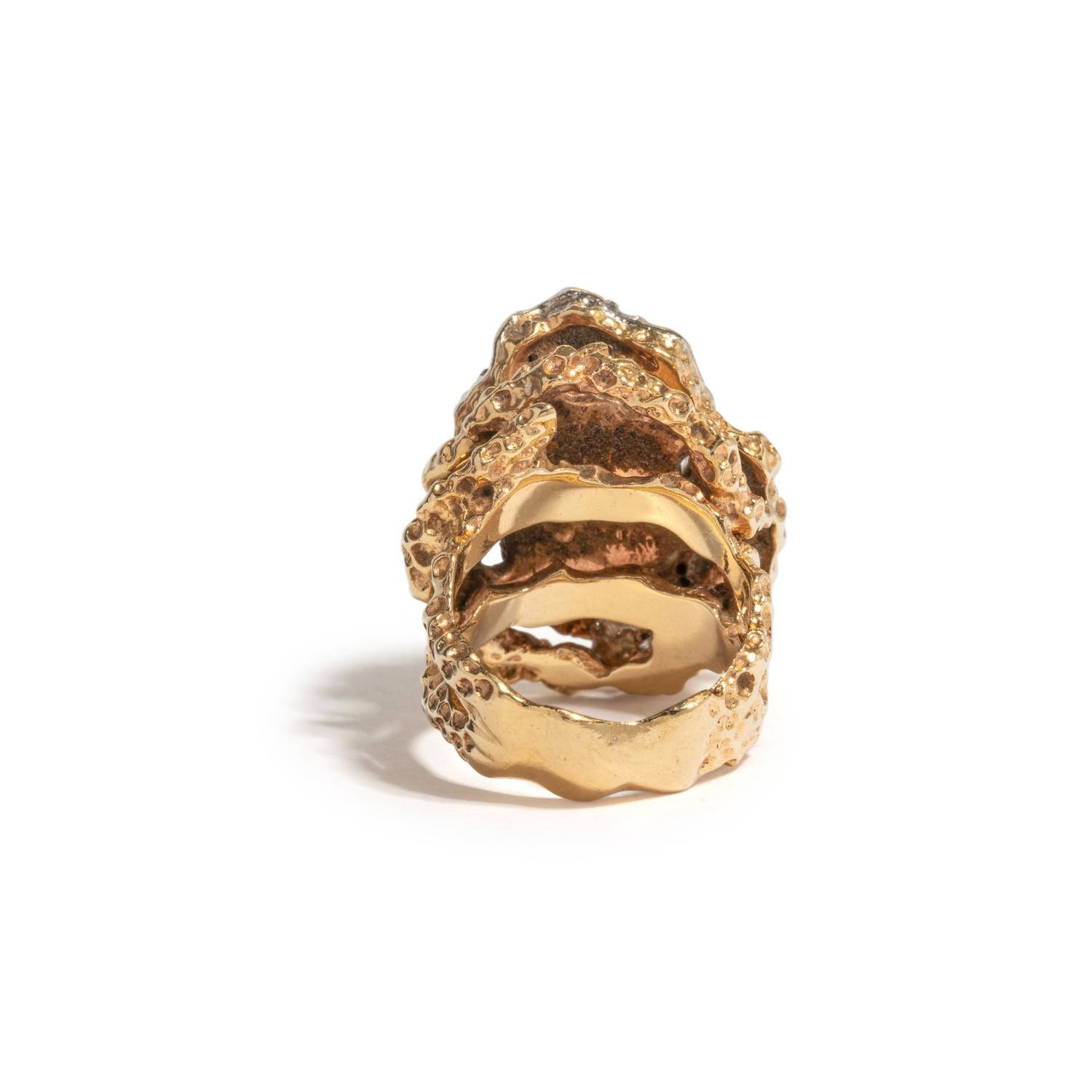 EMERALD, BAROQUE CULTURED PEARL AND DIAMOND RING
