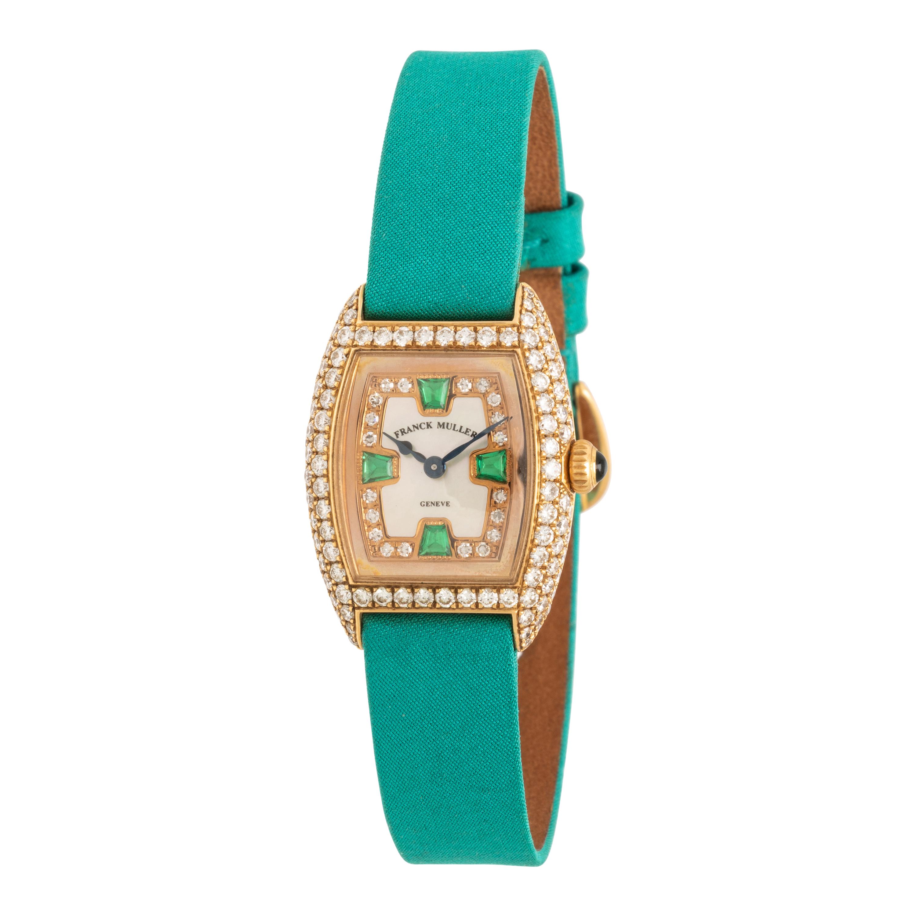 Franck Muller, Ref. 2500QZD, Yellow Gold and Diamond 'Cintrée Curvex' Watch