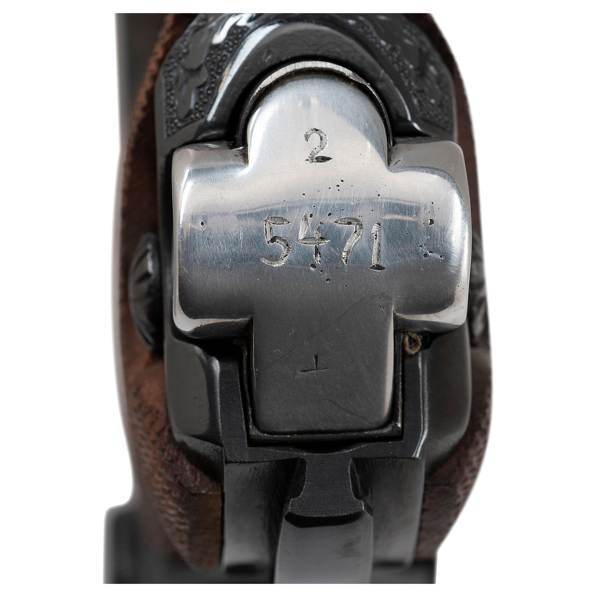 ** Engraved S/42 Code Mauser P.08 in Holster Issued by the American Historical Foundation