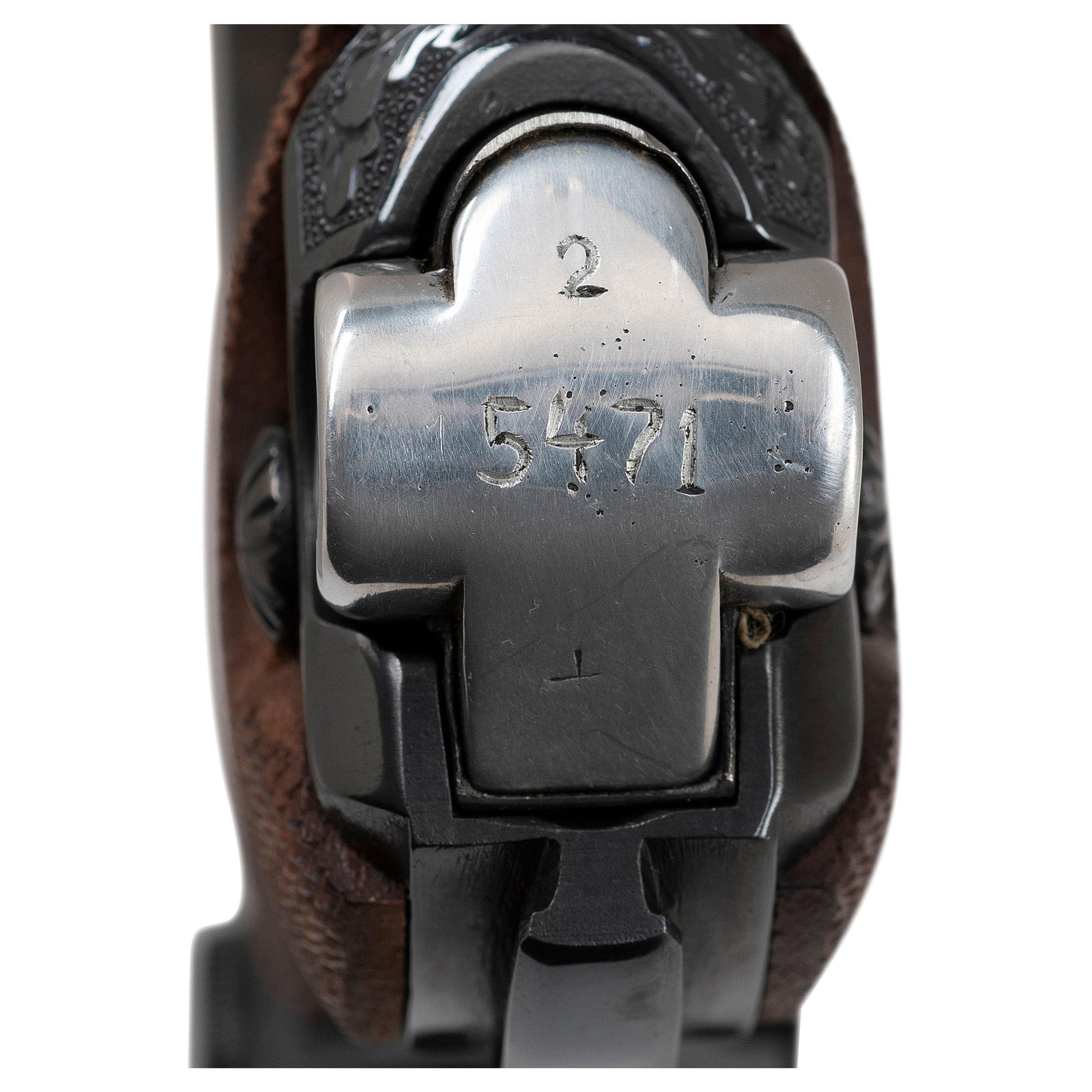 ** Engraved S/42 Code Mauser P.08 in Holster Issued by the American Historical Foundation