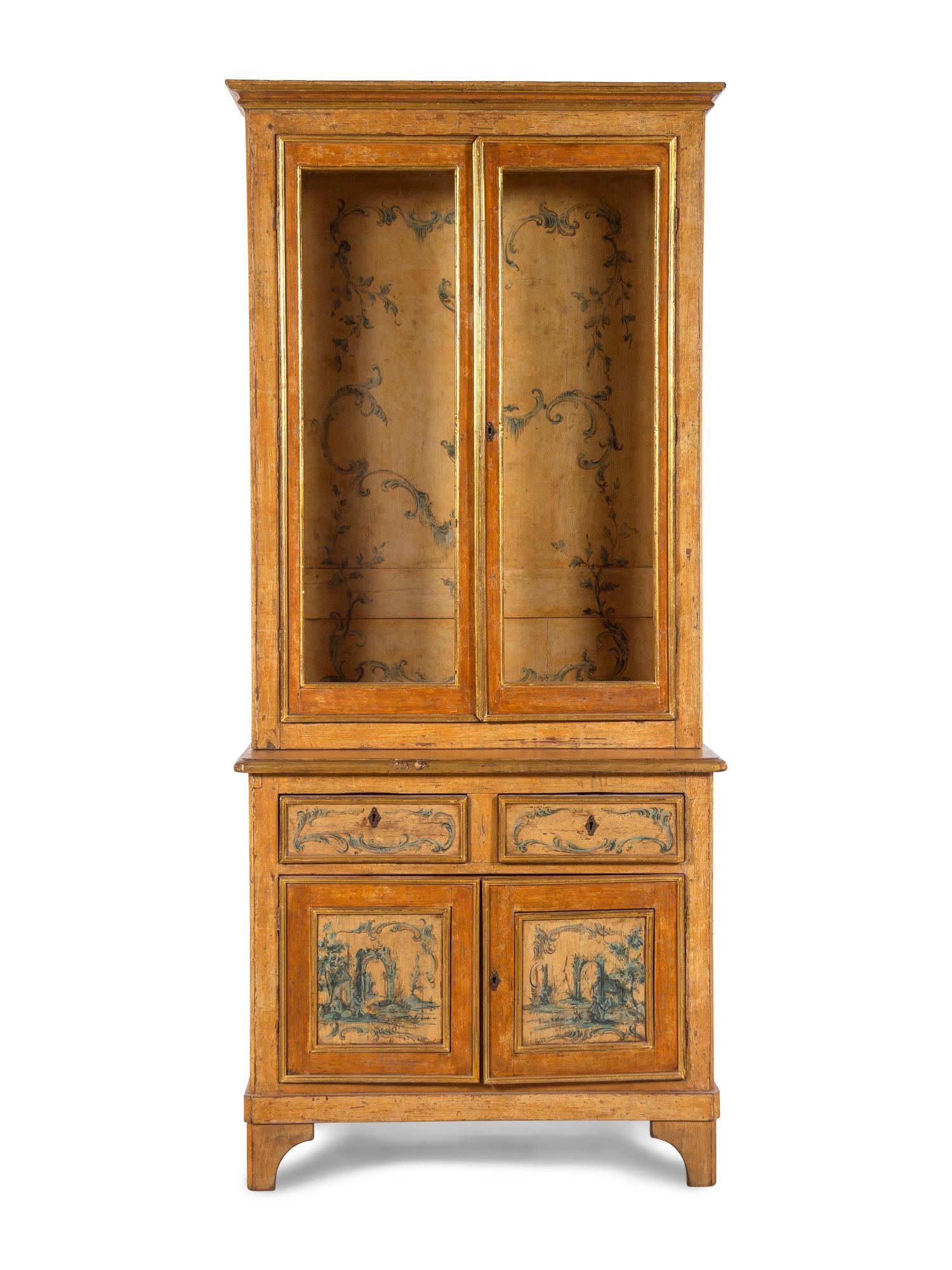 A Continental Painted Cabinet