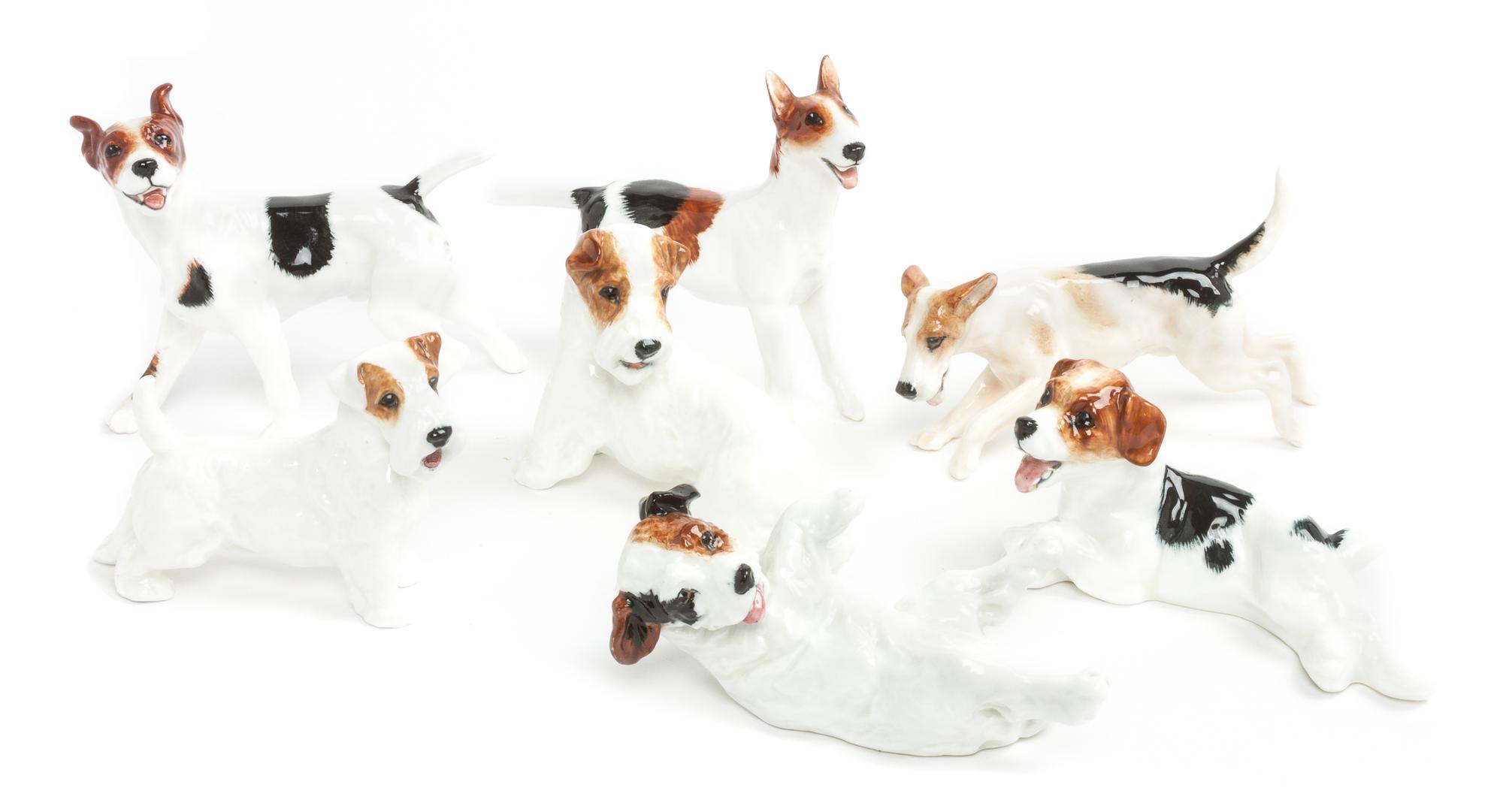 Seven Royal Doulton Porcelain Figures Width of widest 5 1/2 inches. — 20TH CENTURY