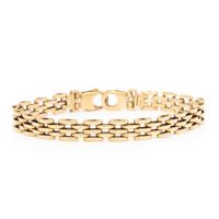 Yellow Gold Brick Link Bracelet
