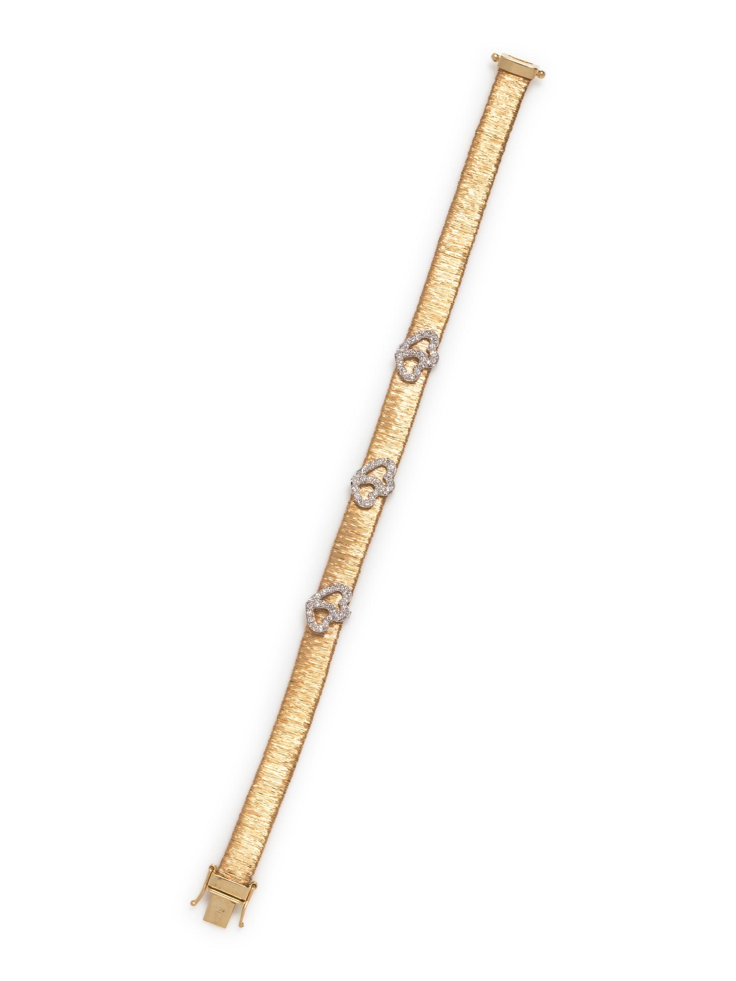 YELLOW GOLD AND DIAMOND BRACELET