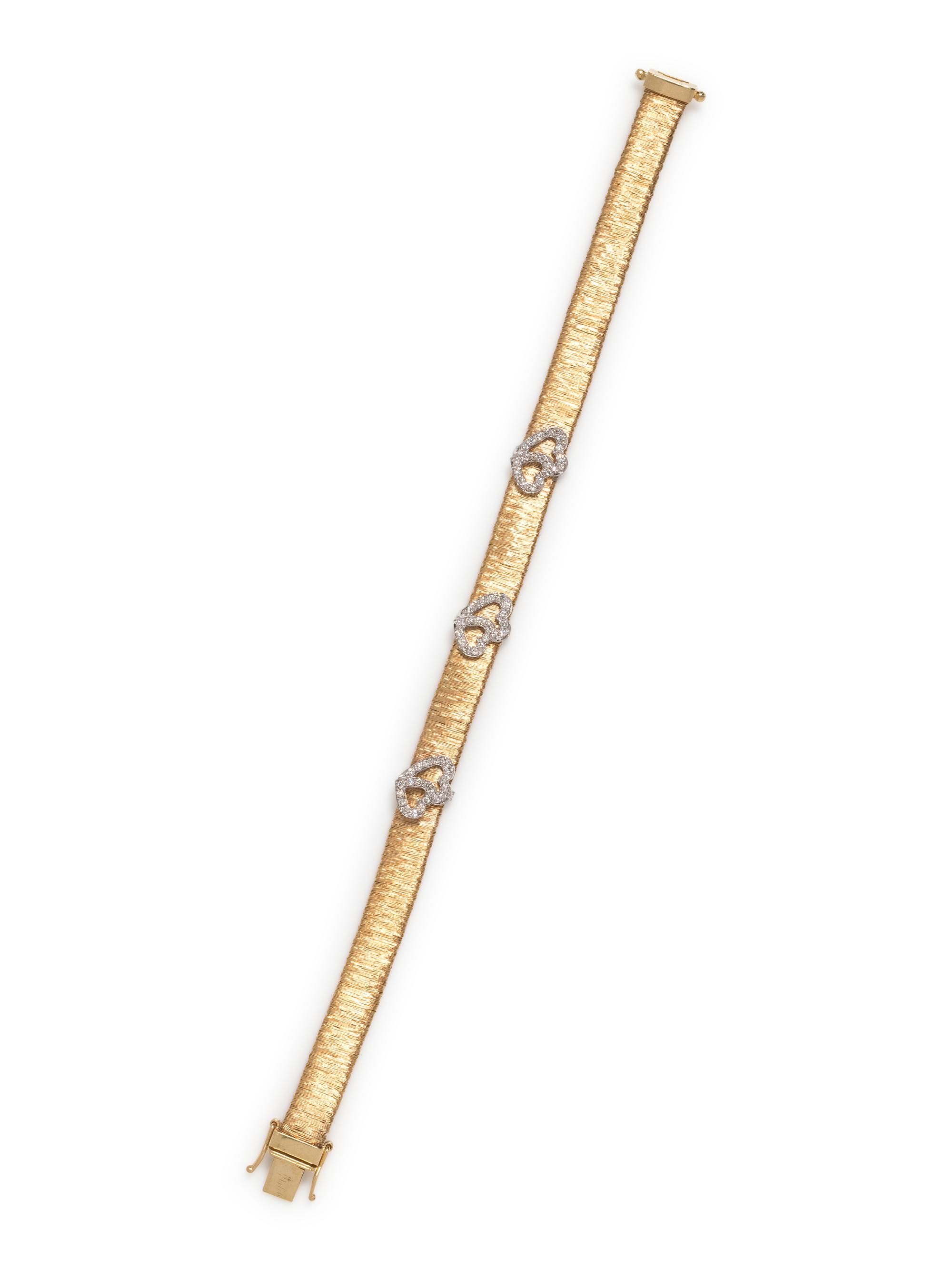 YELLOW GOLD AND DIAMOND BRACELET