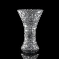 A "Harvard" and Brow-Cut Glass Wide-Mouth Vase