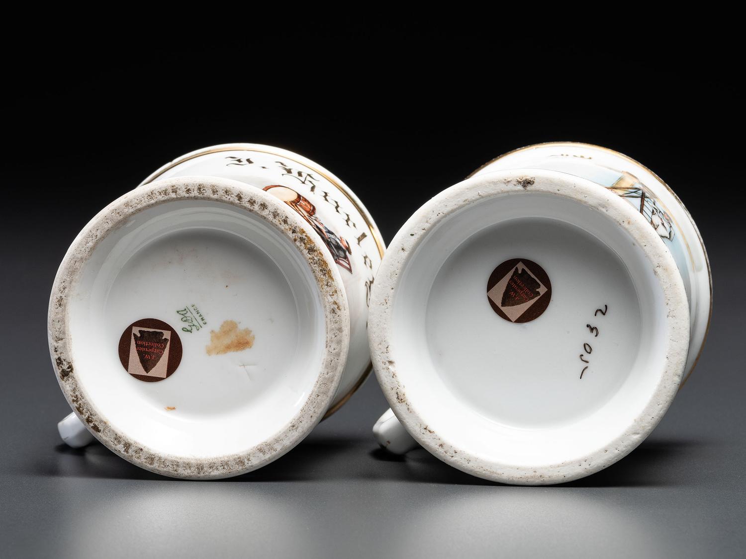 Two Porcelain Occupational Shaving Mugs