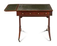 A Regency Style Mahogany Leather-Top Sofa or Writing Table