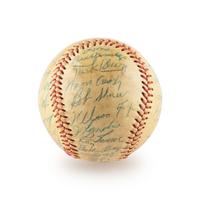 A 1958 Chicago White Sox Team Signed Autograph Baseball Including Nellie Fox (Beckett Authentication Services) - 29 Signatures