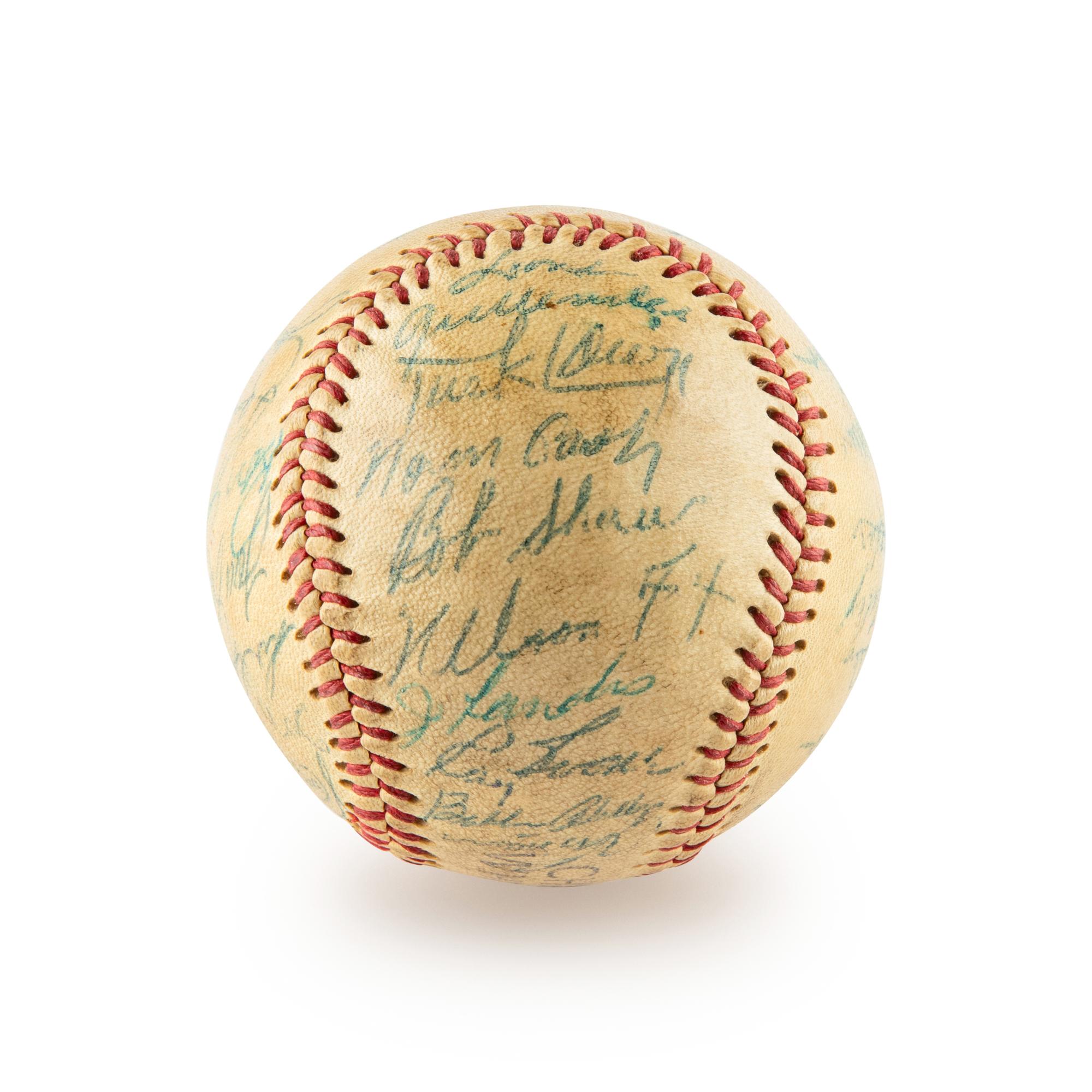 A 1958 Chicago White Sox Team Signed Autograph Baseball Including Nellie Fox (Beckett Authentication Services) - 29 Signatures