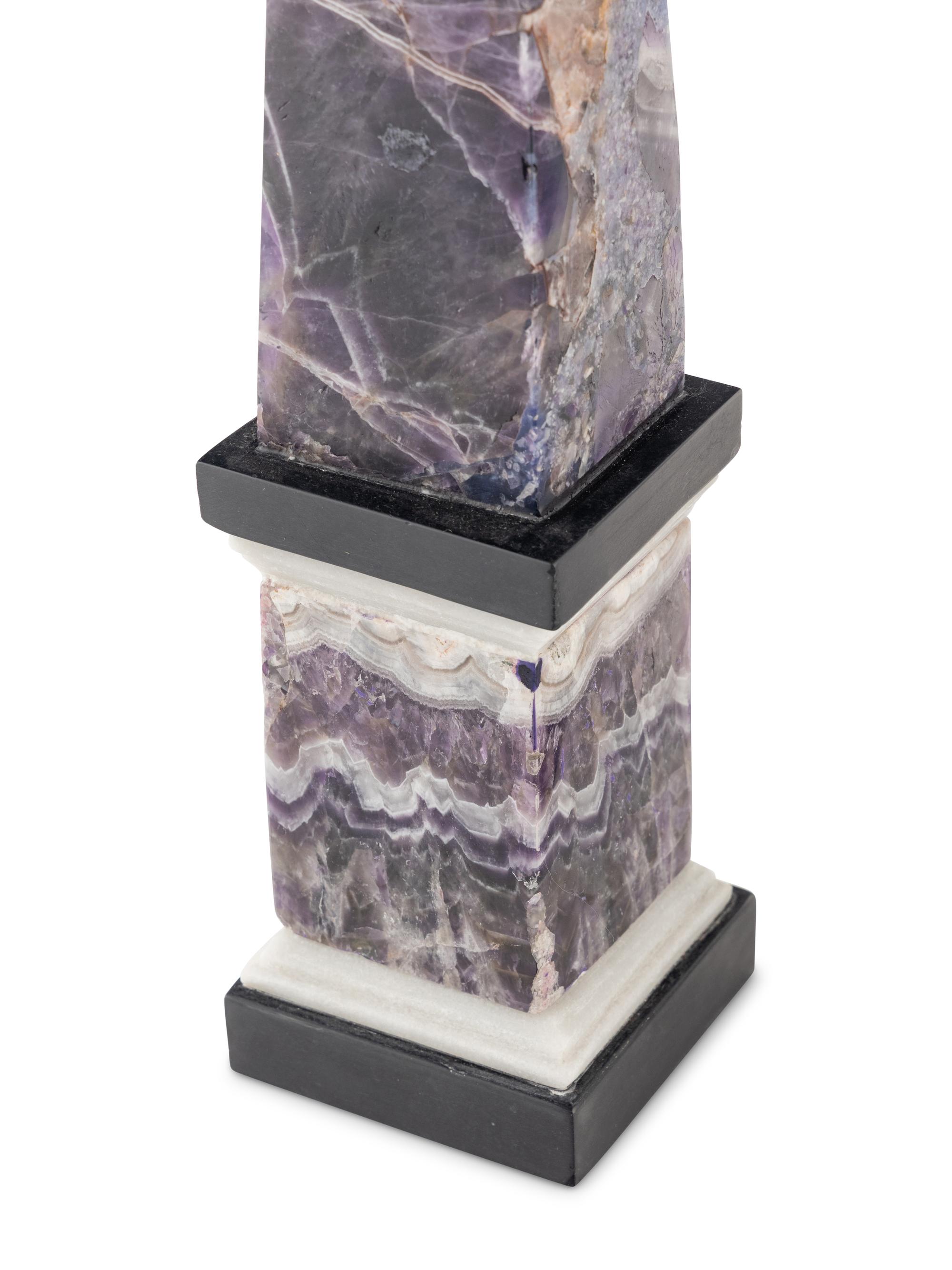A Pair of Hardstone Obelisks