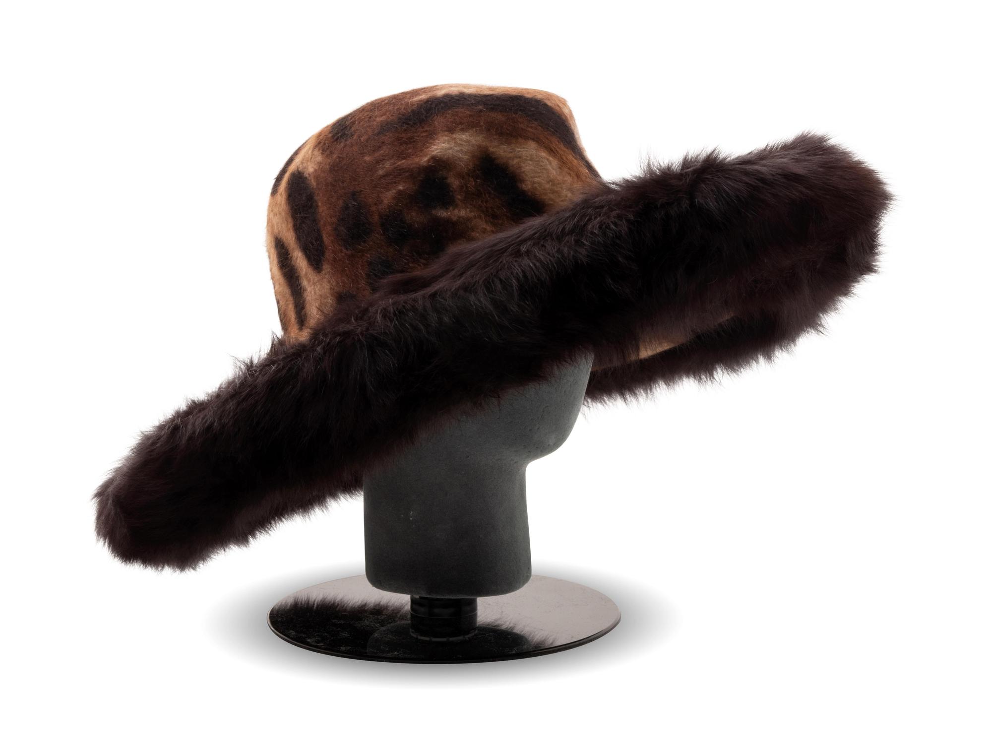 Three Kokin Animal Print & Fur Hats, 1990-2000s