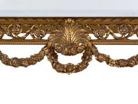 A Louis XVI Style Giltwood Marble-Top Console Table