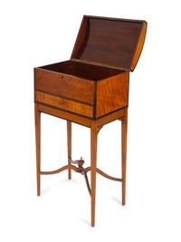 A George III Satinwood Sewing Chest on Stand — 19TH CENTURY