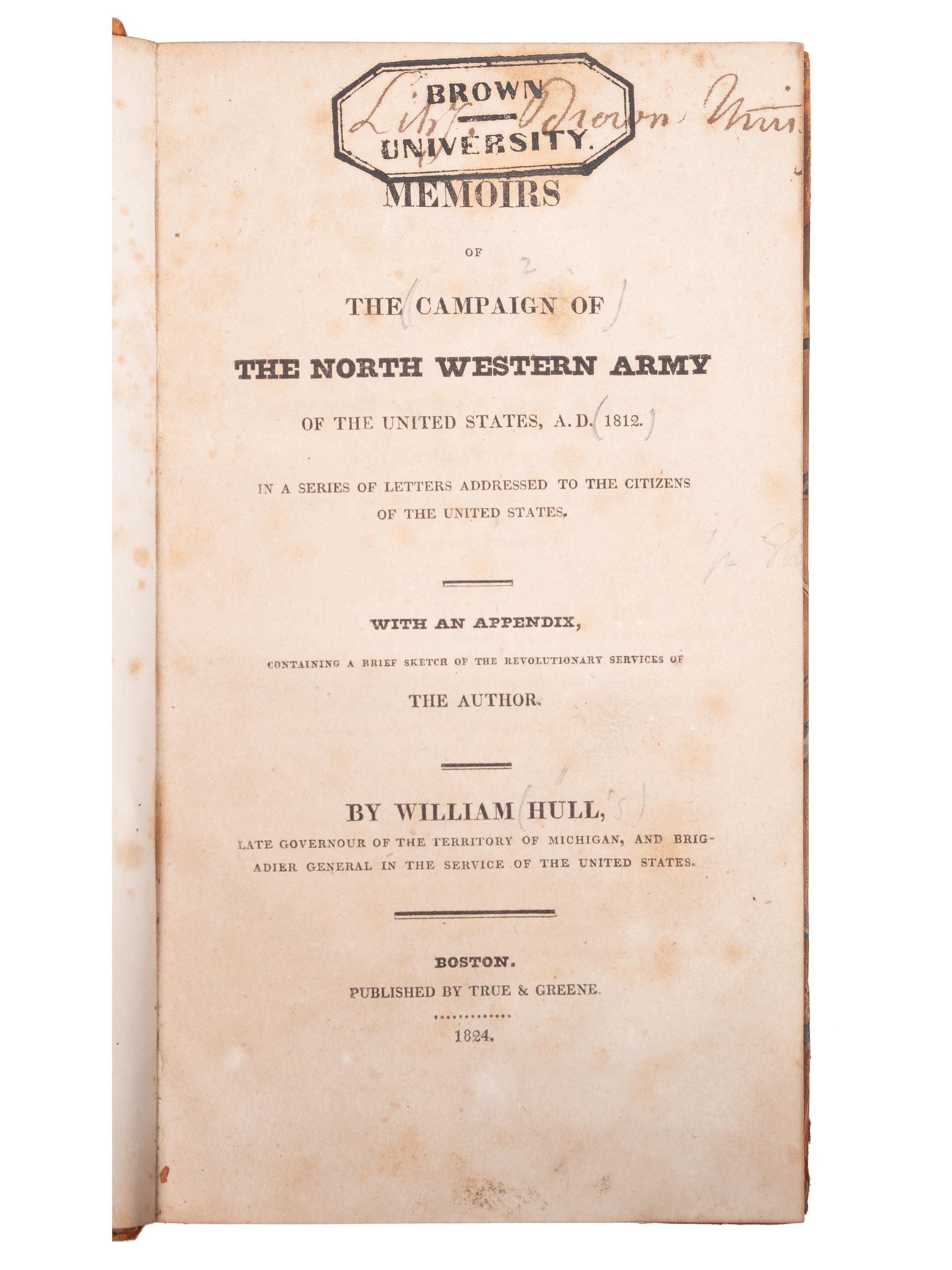 [NATIVE AMERICANS]. A group of works related to Native Americans, including military campaigns, comprising: