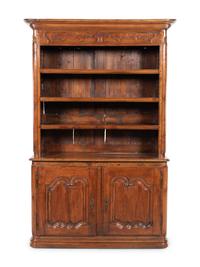 A French Provincial Carved Walnut Buffet à Deux Corps
