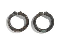 A Pair of North Greek Silver Snake Bracelets